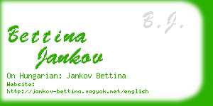 bettina jankov business card